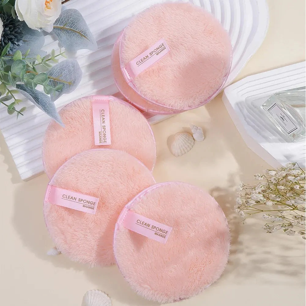 5 Piece Reusable Makeup Remover Pads - Soft Polyester Facial Cleansing Tool | Eco-Friendly & Gentle