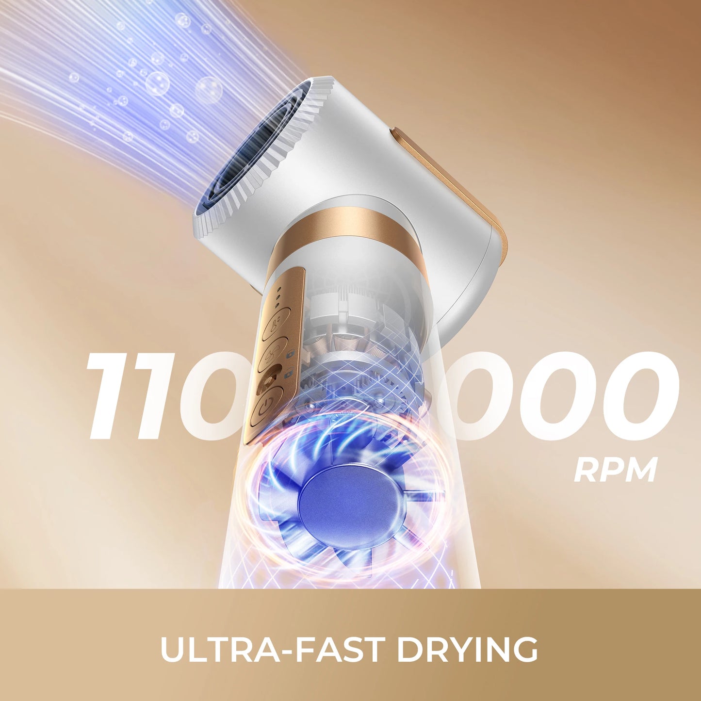 7-in-1 Professional Hair Dryer Brush - Brushless High Speed Ionic Blow Dryer with Diffuser | Salon Quality Styling