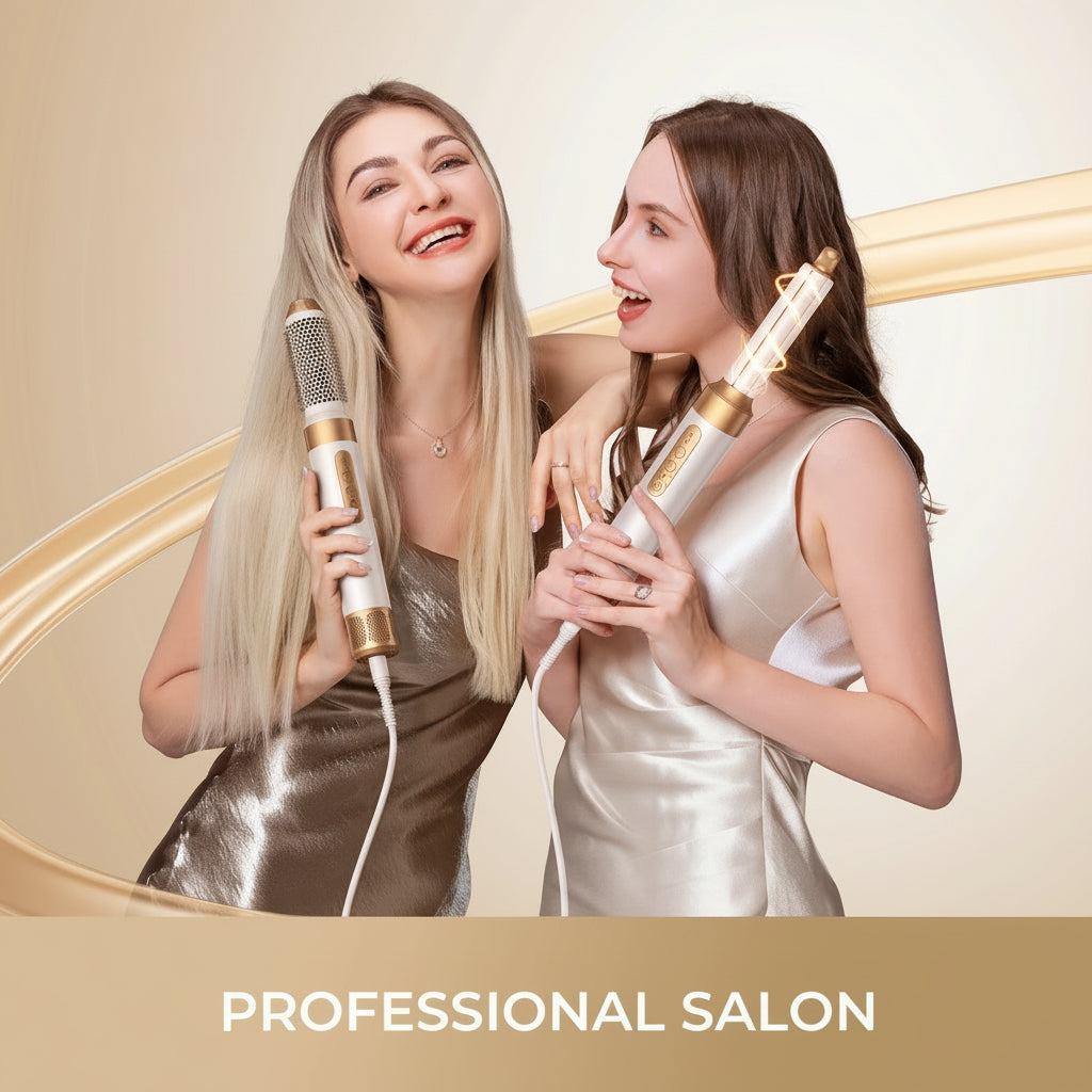 7-in-1 Professional Hair Dryer Brush - Brushless High Speed Ionic Blow Dryer with Diffuser | Salon Quality Styling