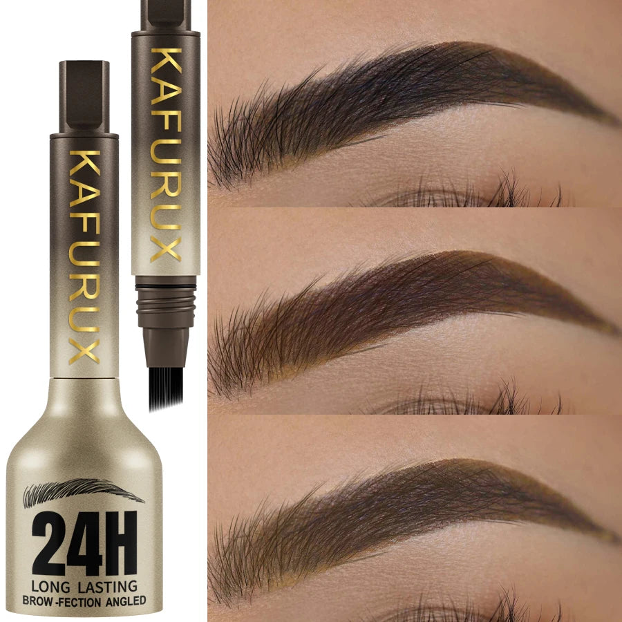 3D Microblading Eyebrow Pencil - Waterproof Long-Lasting Brow Pen with Brush | Natural Hair-Like Strokes
