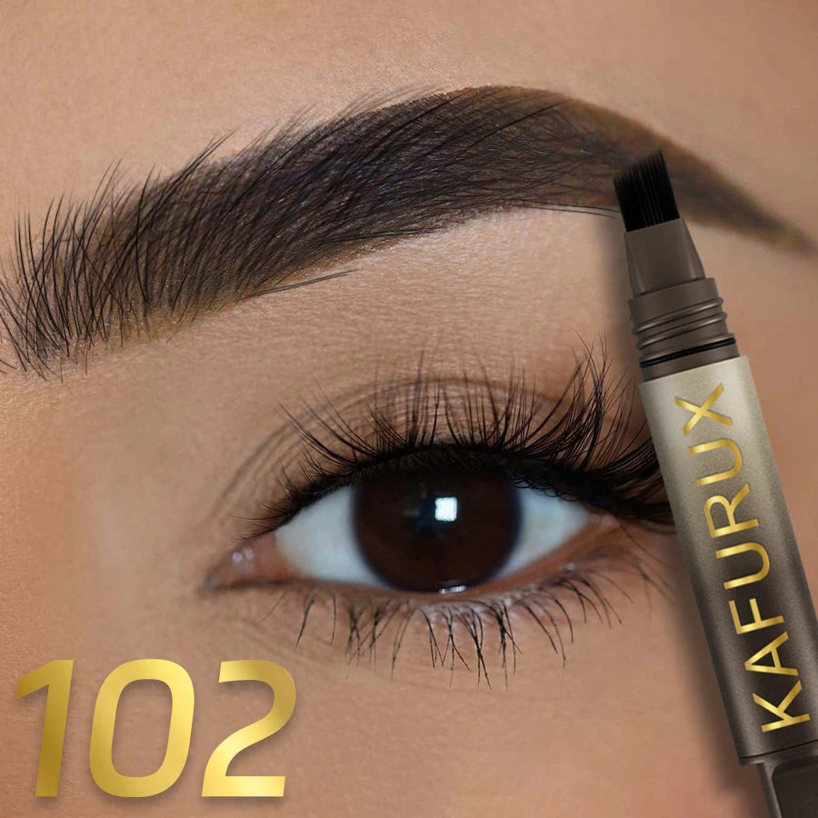 3D Microblading Eyebrow Pencil - Waterproof Long-Lasting Brow Pen with Brush | Natural Hair-Like Strokes