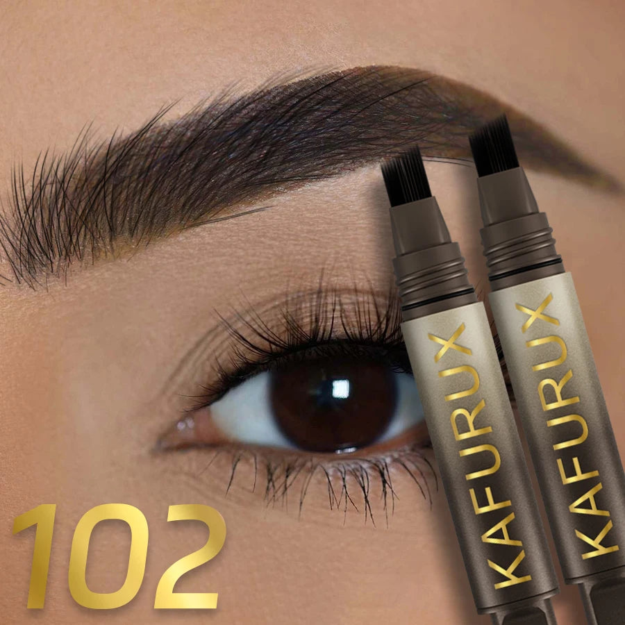 3D Microblading Eyebrow Pencil - Waterproof Long-Lasting Brow Pen with Brush | Natural Hair-Like Strokes