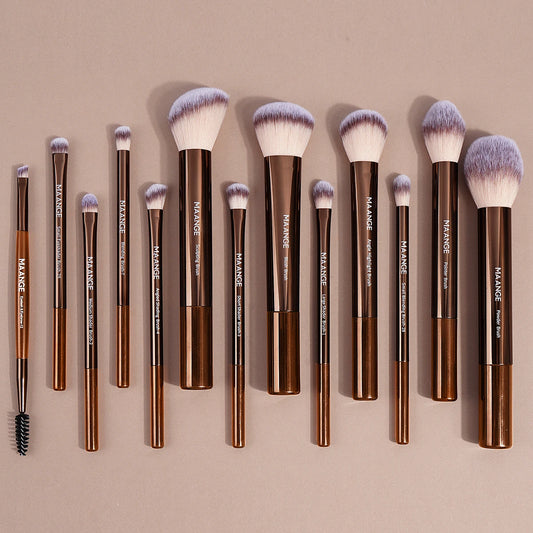 13 Piece Professional Makeup Brush Set - Foundation, Eyeshadow & Blush Brushes | Complete Kit