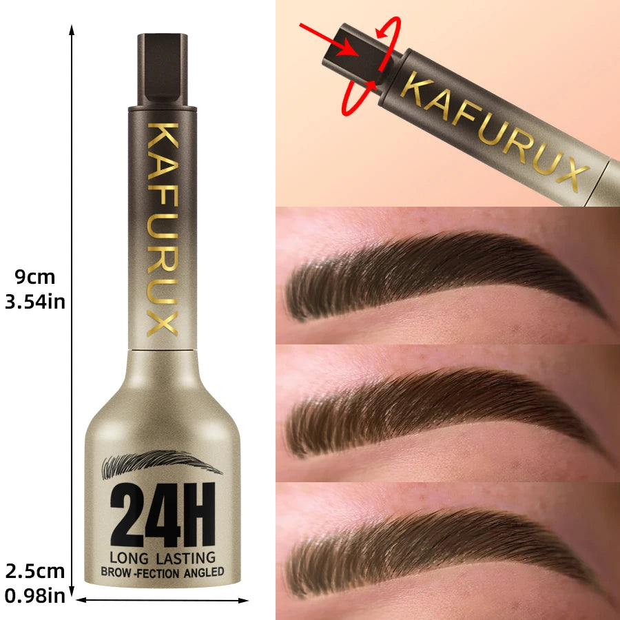 3D Microblading Eyebrow Pencil - Waterproof Long-Lasting Brow Pen with Brush | Natural Hair-Like Strokes