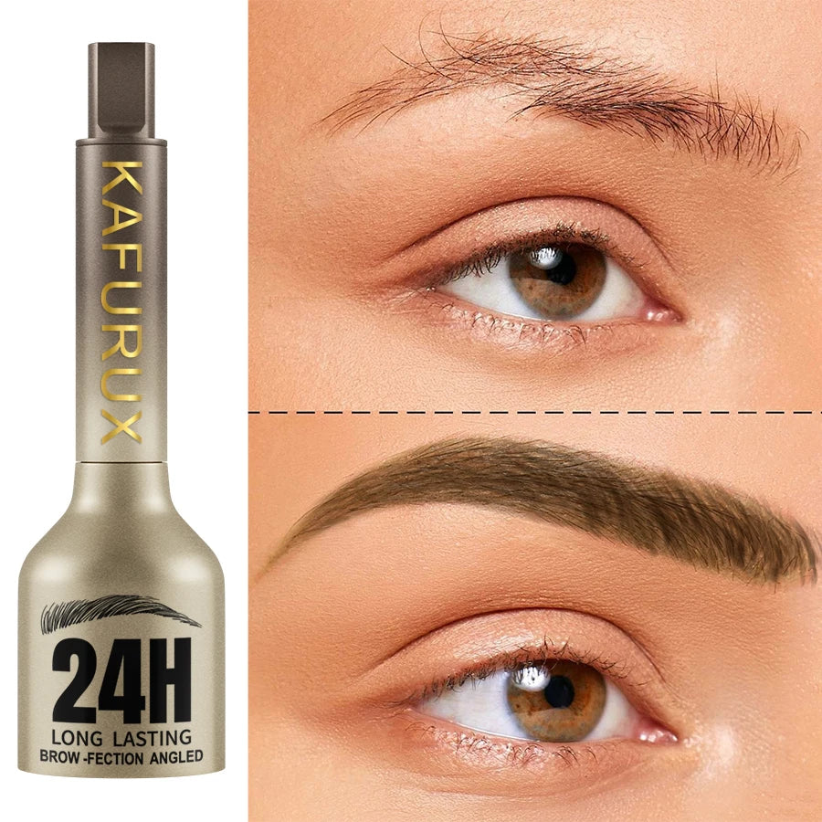 3D Microblading Eyebrow Pencil - Waterproof Long-Lasting Brow Pen with Brush | Natural Hair-Like Strokes