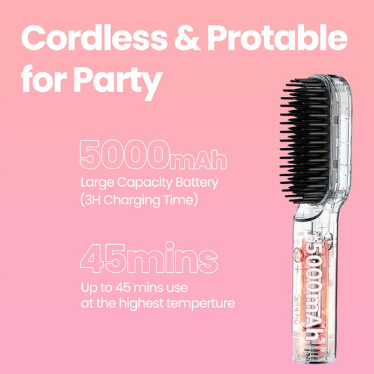 3-in-1 Hair Dryer Brush - Professional Volumizer & Straightener with Negative Ion Technology